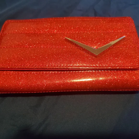 LUX DE VILLE RED SPARKLE WALLET - Picture 1 of 15